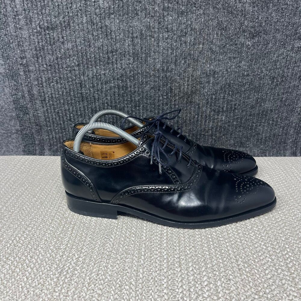 Paul Green Gilbert Wingtip Oxford Dress Shoes Black Leather Mens 9 US / UK 8